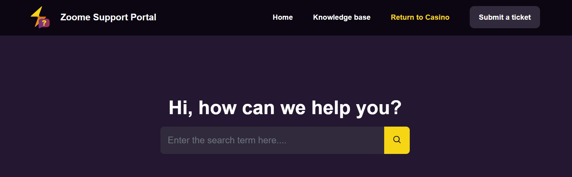 Zoome Casino customer support